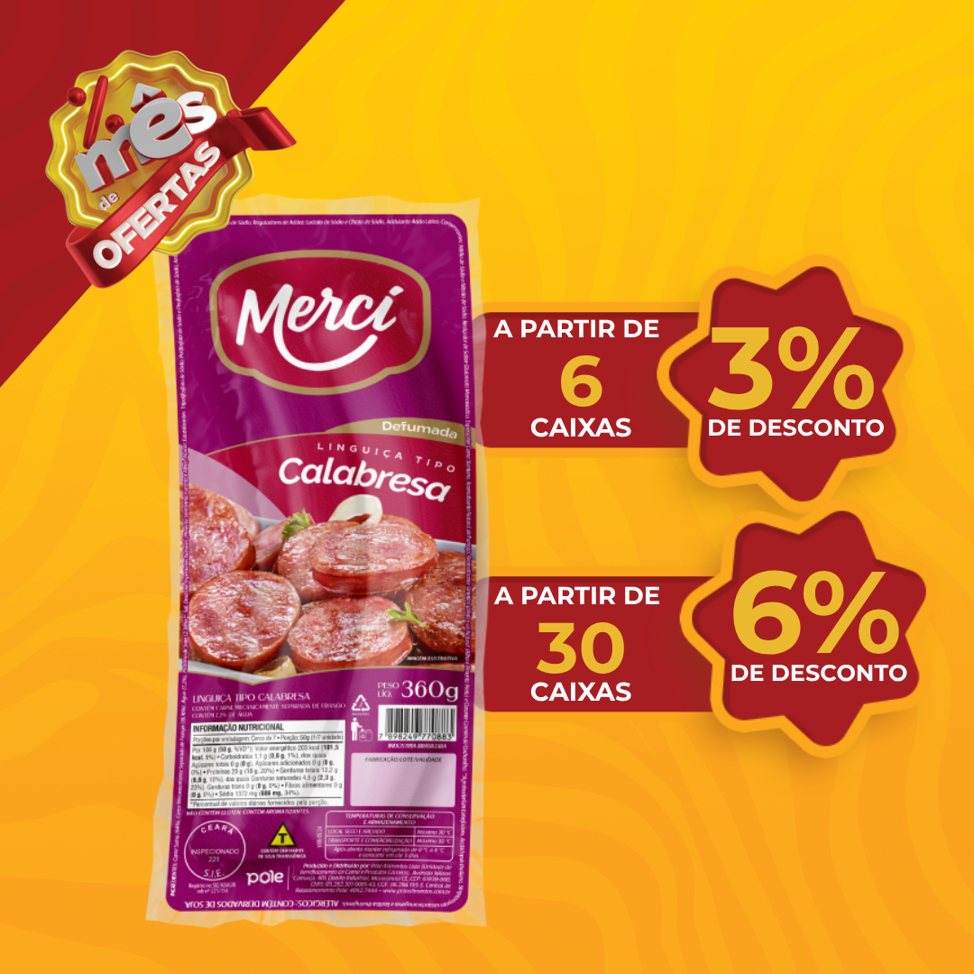 Lingui&ccedil;a Calabresa 360g - Merc&iacute;